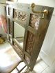Antique Wood Mirror With Brass Hooks Mirrors photo 5