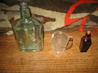 Antique Glass Items Lot photo