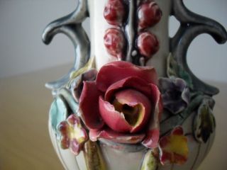 Antique Belgium Majolica Vase photo