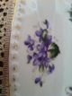 Antique White Porcelain Purple Violet Floral Dish Other photo 7
