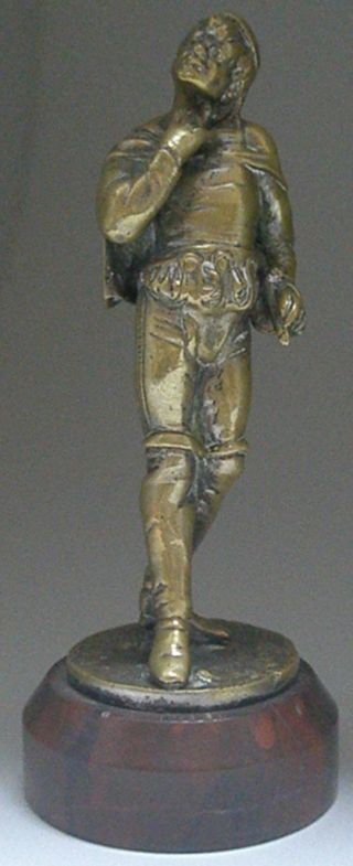 Antique French Bronze Gilt Young Swashbuckler,  Signed,  19th C. photo