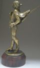 Antique French Bronze Gilt Young Swashbuckler,  Signed,  19th C. Metalware photo 3