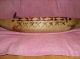 Small Antique Wooden Carved Canoe Carved Figures photo 2