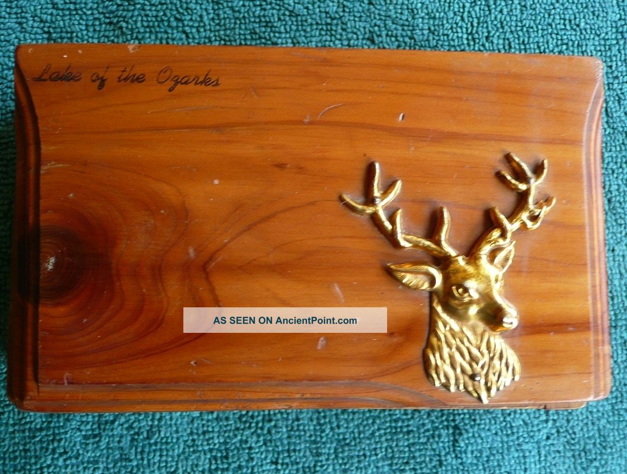 Vintage ' Lake Of The Ozarks ' Cedar Box Boxes photo