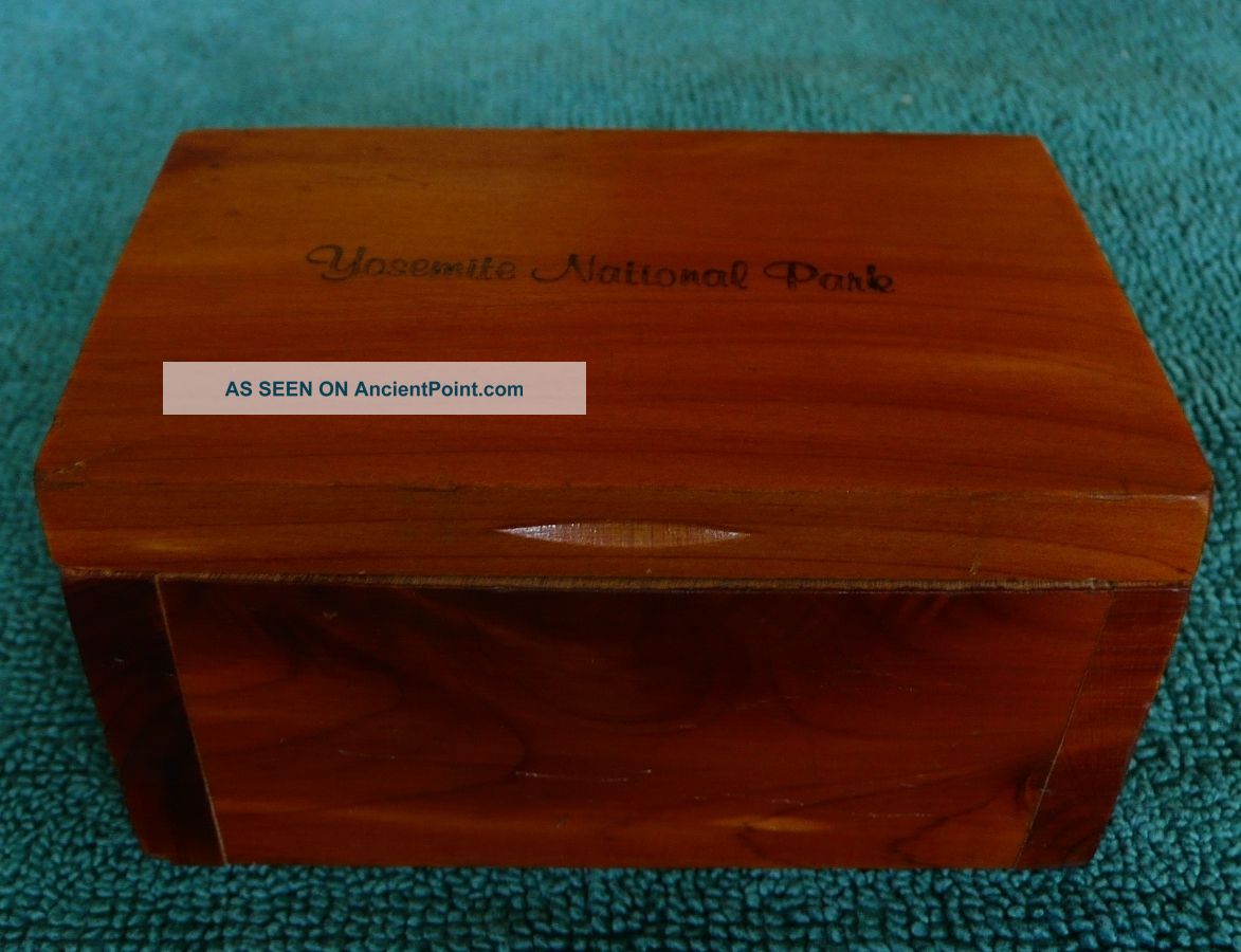 Vintage Yosemite National Park Cedar Box Boxes photo