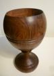 English Victorian Turned Wood Goblet,  Late 19th Century Height 7 1/2in. Other photo 1