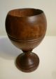 English Victorian Turned Wood Goblet,  Late 19th Century Height 7 1/2in. Other photo 2