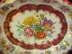 Vintage Daher Toleware Metalware Shabby Fancy Chic Floral Medium Oval Bowl Tray Toleware photo 1
