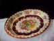 Vintage Daher Toleware Metalware Shabby Fancy Chic Floral Medium Oval Bowl Tray Toleware photo 3