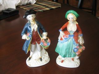 Porcelain Colonial Figurines Occupied Japan Vintage - George And Martha? photo