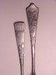 Six Antique Pewter Forks,  Coming Together With 6 Matching But Unusable Spoons Metalware photo 3