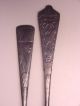 Six Antique Pewter Forks,  Coming Together With 6 Matching But Unusable Spoons Metalware photo 4