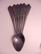 Six Antique Pewter Forks,  Coming Together With 6 Matching But Unusable Spoons Metalware photo 5