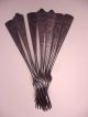 Six Antique Pewter Forks,  Coming Together With 6 Matching But Unusable Spoons Metalware photo 6