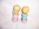 Vintage Decorative Ceramic Little Boy And Girl Praying Set Of 2 Other photo 1