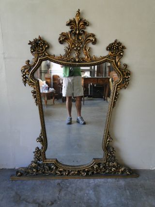 Antique Italian Gold Mirror photo
