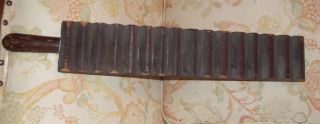 Antique Hand - Hewn Washboard/mangler With Single Handle. . .  Signed M.  W. photo
