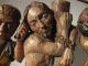 15th Century Extremely Rare Group,  Christ At The Whipping Post,  Gothic,  Medieval Carved Figures photo 2