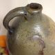 Antique Stoneware: Rare Ny Ovoid Jug,  Cobalt & Reeded Rim,  C.  Crolius?,  Ca.  1820 Jugs photo 7