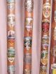 4 Antique Walking Canes Black Forest Stick 38 Badges Stick German Old Can Wood Other photo 9