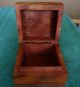 Vintage Hand Carved Wood Box With Brass Inlay Boxes photo 3
