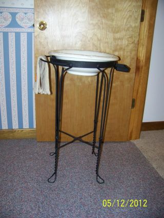 Vintage Wrought Iron Wash Stand photo