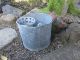 Vintage Galvanized Old Time Cone Funnel Wash Mop Bucket Garden Art Metalware photo 1