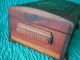 Antique/vintage Jewelry/treasure Wood Box W/cotswolds Art On Top 10.  5 