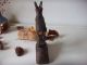 Antique Hand Carved Wooden Black Forest Goat C1900 Carved Figures photo 2