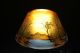 Small Antique Circa - 1930s Boudoir Lamp Painted Carnival Art Glass Shade Nr Lamps photo 7
