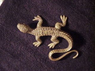 Fine Antique Bronze Sculpture Advertising Lizard Rh Co. photo