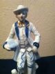 Aristocrat Holdin Basket Sitting On Tree Stump Porcelain Figurine Figurines photo 2