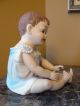 Adorable Vintage Piano Baby (boy) Porcelain.  Large Size.  German Made? Figurines photo 1