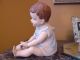 Adorable Vintage Piano Baby (boy) Porcelain.  Large Size.  German Made? Figurines photo 2