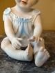 Adorable Vintage Piano Baby (boy) Porcelain.  Large Size.  German Made? Figurines photo 4
