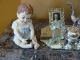 Adorable Vintage Piano Baby (boy) Porcelain.  Large Size.  German Made? Figurines photo 5