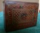 Vintage Hand Carved Wood Box With Brass Inlay Boxes photo 1