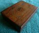 Vintage Hand Carved Wood Box With Brass Inlay Boxes photo 3