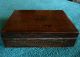 Vintage Hand Carved Wood Box With Brass Inlay Boxes photo 5