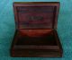 Vintage Hand Carved Wood Box With Brass Inlay Boxes photo 6