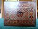 Vintage Hand Carved Wood Box With Brass Inlay Boxes photo 7