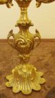French Antique Pair Of Gilt Solid Bronze Candelabras 5 Arms 19th Metalware photo 1