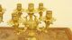 French Antique Pair Of Gilt Solid Bronze Candelabras 5 Arms 19th Metalware photo 2