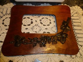 Vintage Picture Frame With Copper Flower - 1940s - Very Ornate Mint - Very Rare photo