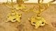 French Antique Pair Of Gilt Bronze Candelabras 3 Arms 19th Metalware photo 2