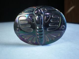Antique Purple/irradiant Carnival Glass Hatpin 