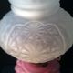 Antique Miniature Oil Lamp Cased Pink Frosted Beehive Base Other photo 1