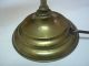Antique Brass Lamp Table Lamp Students Lamp Piano Lamp All Brass Shade Works Lamps photo 4