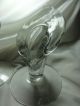 Pair Of Antique Calla Lilly Crystal Glass Candle Holders Handmade Est 1940 ' S Vases photo 3