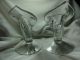 Pair Of Antique Calla Lilly Crystal Glass Candle Holders Handmade Est 1940 ' S Vases photo 7